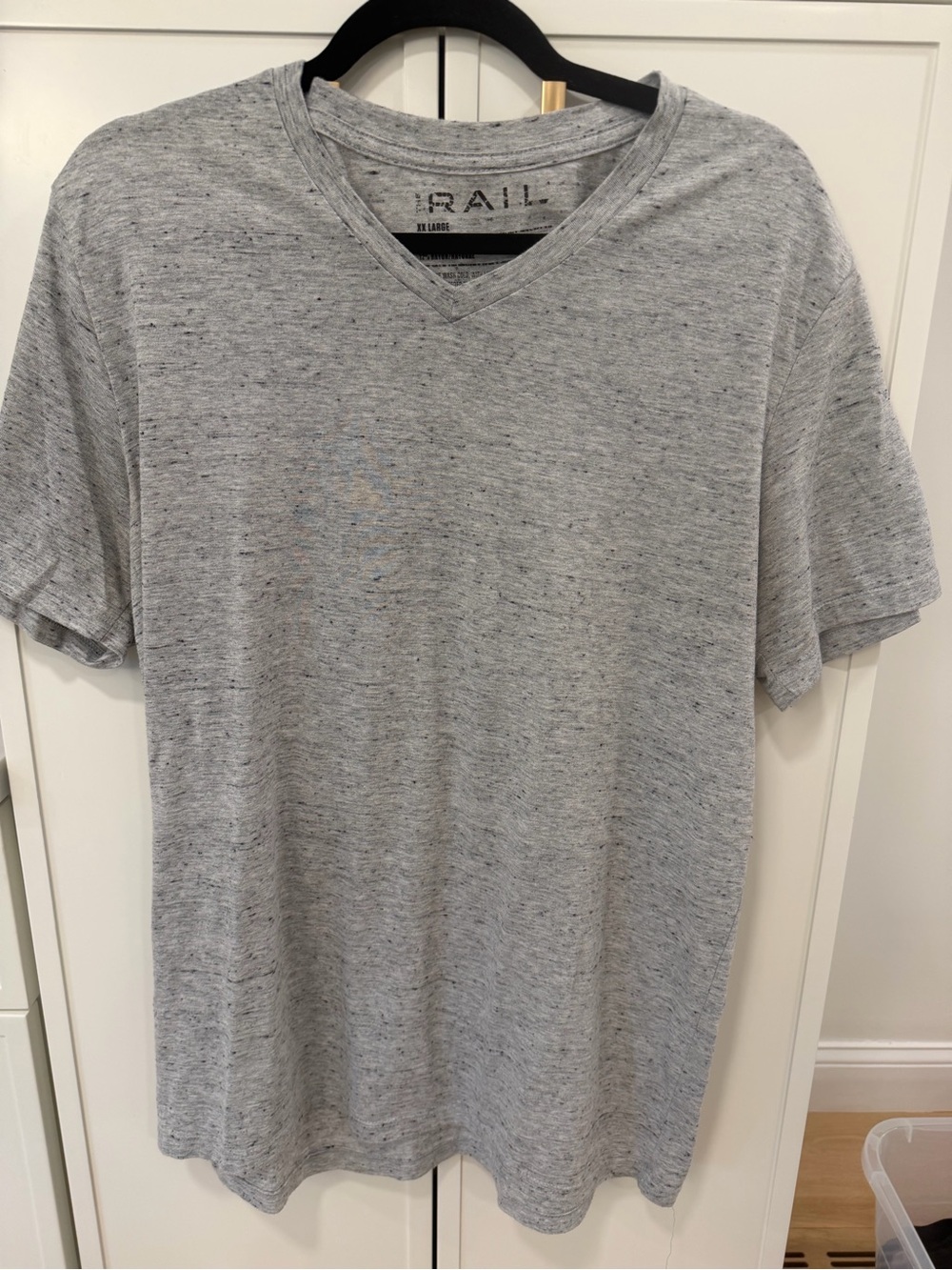 The Rail Men's Heather Gray V-Neck Short Sleeve Tee